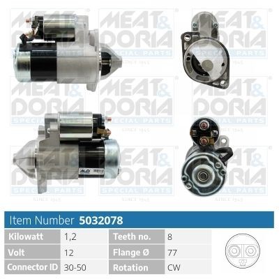 MEAT & DORIA 5032078 Starter motor 36100-23-060