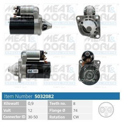 MEAT & DORIA 5032082 Starter motor KB303-18-400