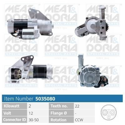 MEAT & DORIA 5035080 Starter motor M 1 T 93171ZC