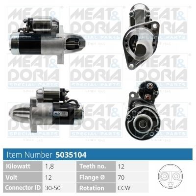MEAT & DORIA 5035104 Starter motor 006 151 04 01