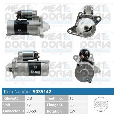 MEAT & DORIA 5035142 Starter motor M 002 T 88671