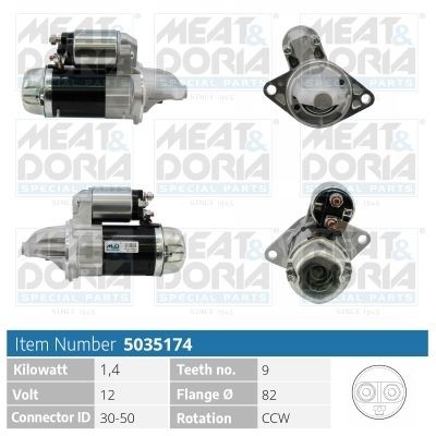Subaru Starter motor MEAT & DORIA 5035174 at a good price