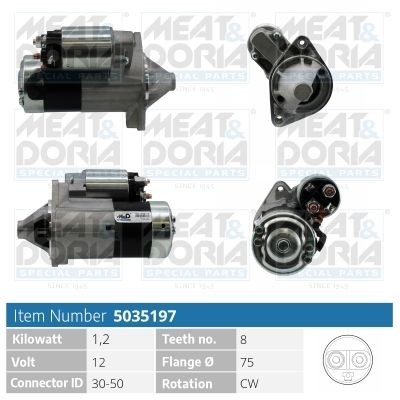 MEAT & DORIA 5035197 Starter motor 31100-60G10