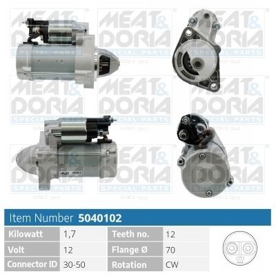MEAT & DORIA 5040102 Starter motor 651-906-00-26