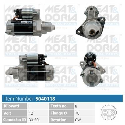 MEAT & DORIA 5040118 Starter motor M 000 T36 071