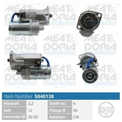 MEAT & DORIA 5040138 Starter motor 8970429970
