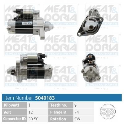 MEAT & DORIA 5040183 Starter motor 28100-21021