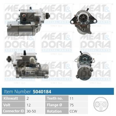 MEAT & DORIA 5040184 Starter motor 31200-P5T-505