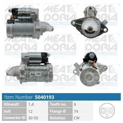 MEAT & DORIA 5040193 Starter motor 2810040090