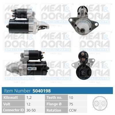 MEAT & DORIA 5040198 Starter motor NAD 101090