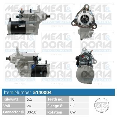 MEAT & DORIA 5140004 Starter motor 5-80171-098-3