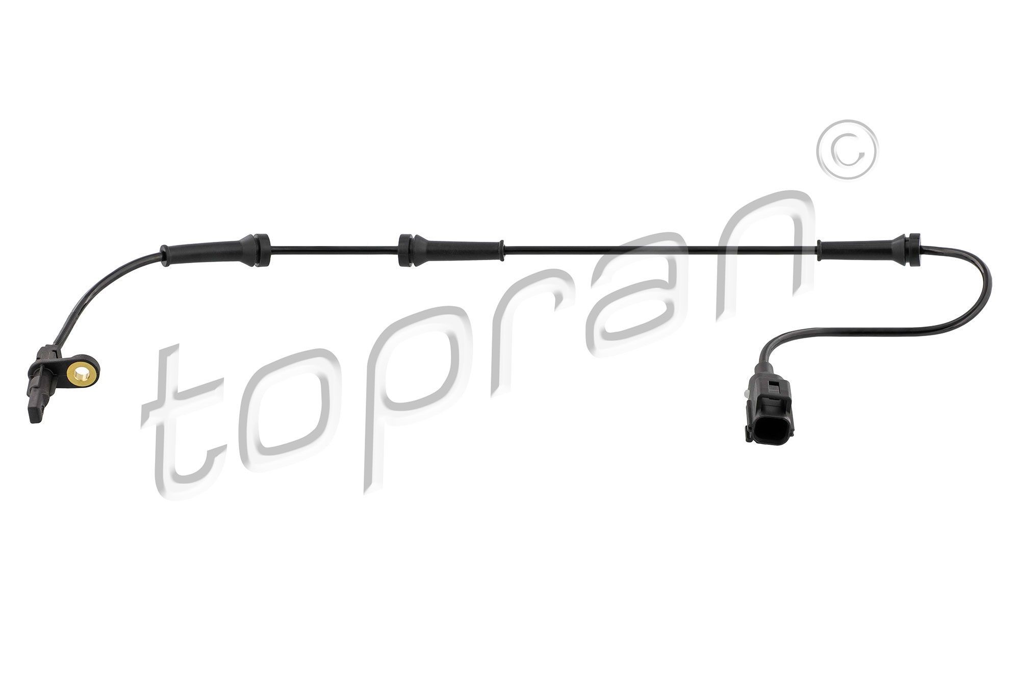 623 002 TOPRAN Wheel speed sensor PORSCHE Rear Axle Left, Rear Axle Right, with cable, for vehicles with ABS, 770mm