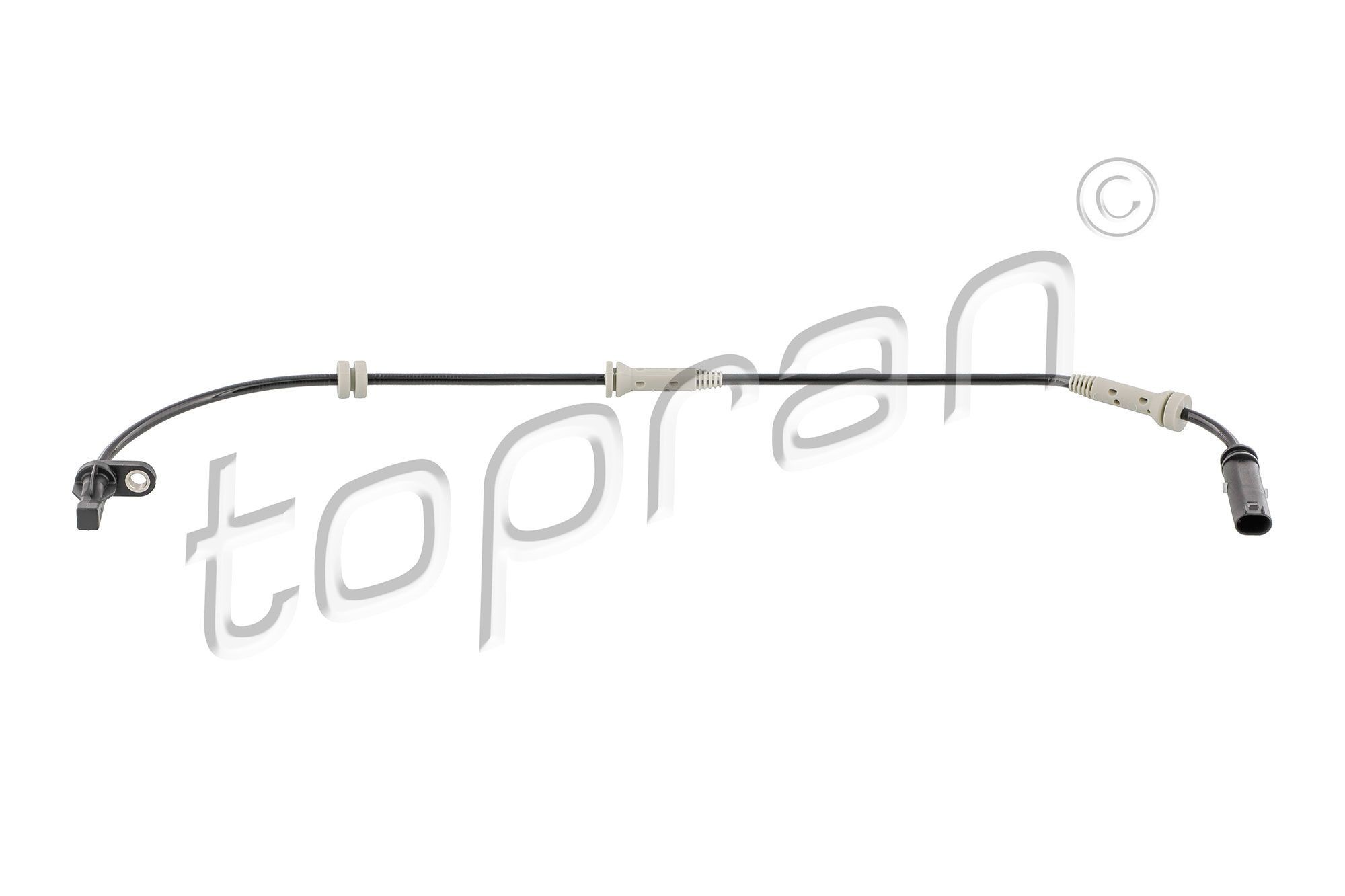 623 005 TOPRAN Wheel speed sensor PORSCHE Front Axle Left, Front Axle Right, with cable, for vehicles with ABS, 2-pin connector, 612mm