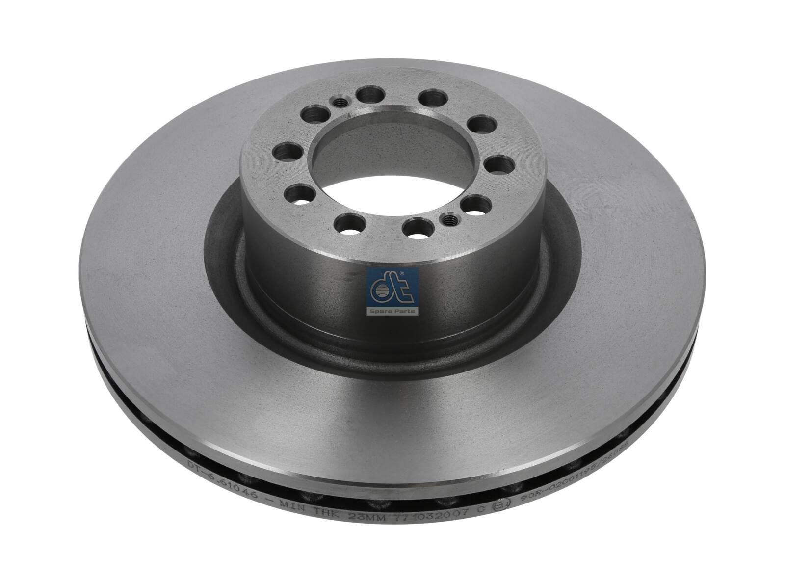 DT Spare Parts Front Axle, 290x26mm, 10x95, internally vented Ø: 290mm, Num. of holes: 10, Brake Disc Thickness: 26mm Brake rotor 6.61046 buy