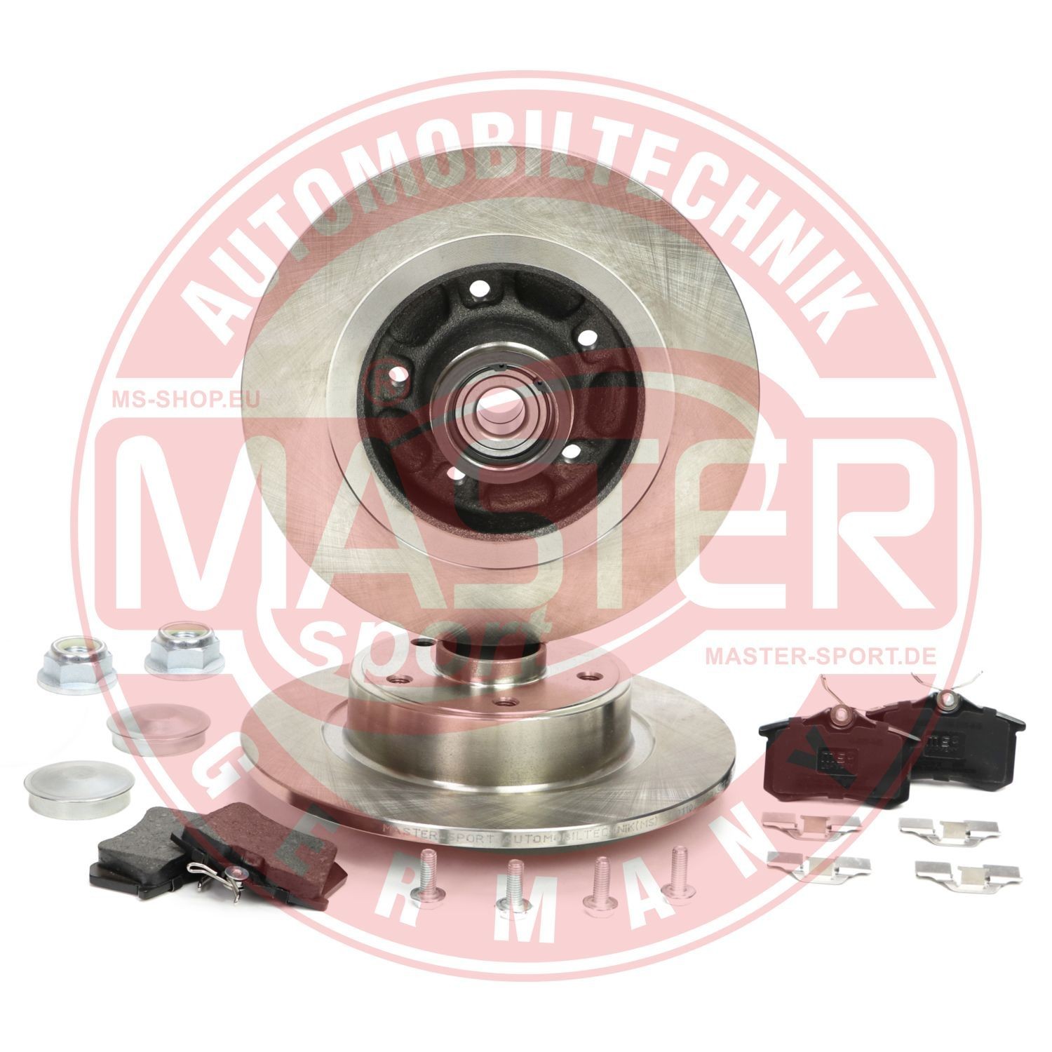 MASTER-SPORT Rear Axle, solid, excl. wear warning contact Ø: 270mm, Brake Disc Thickness: 10mm Brake discs and pads 201003890 buy