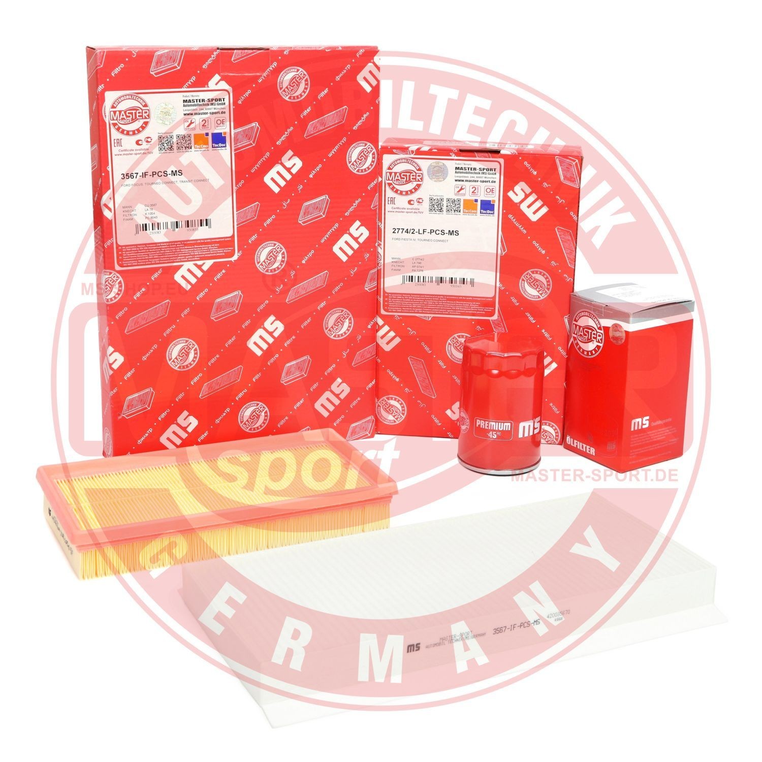 MASTER-SPORT 450001842 Service kit & filter set FORD TOURNEO CONNECT 2006 in original quality