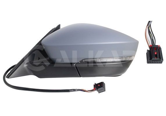 ALKAR Left, primed, Electric, Heatable, Electronically foldable, Convex, with Peripheral Lighting, for left-hand drive vehicles Side mirror 9043693 buy