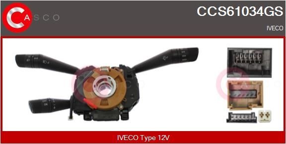 CASCO with wipe-wash function, with indicator function, with light dimmer function, with rear fog light function Steering Column Switch CCS61034GS buy