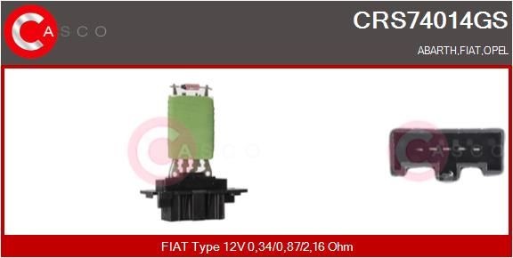 CASCO CRS74014GS Blower motor resistor 77366906
