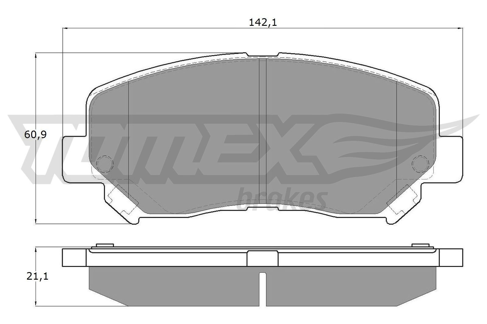 25564 TOMEX brakes TX17-251 Brake pad set 68225170AC