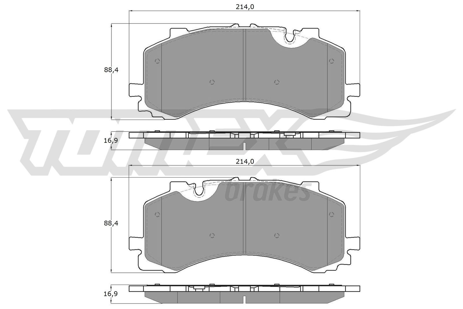 Plaquettes de frein pour Audi Q3 I SUV (2014-2018) - Tomex - TX 17-32  (essieu arrière)
