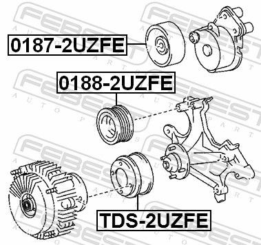 TDS2UZFE Water pump pulley FEBEST TDS-2UZFE review and test