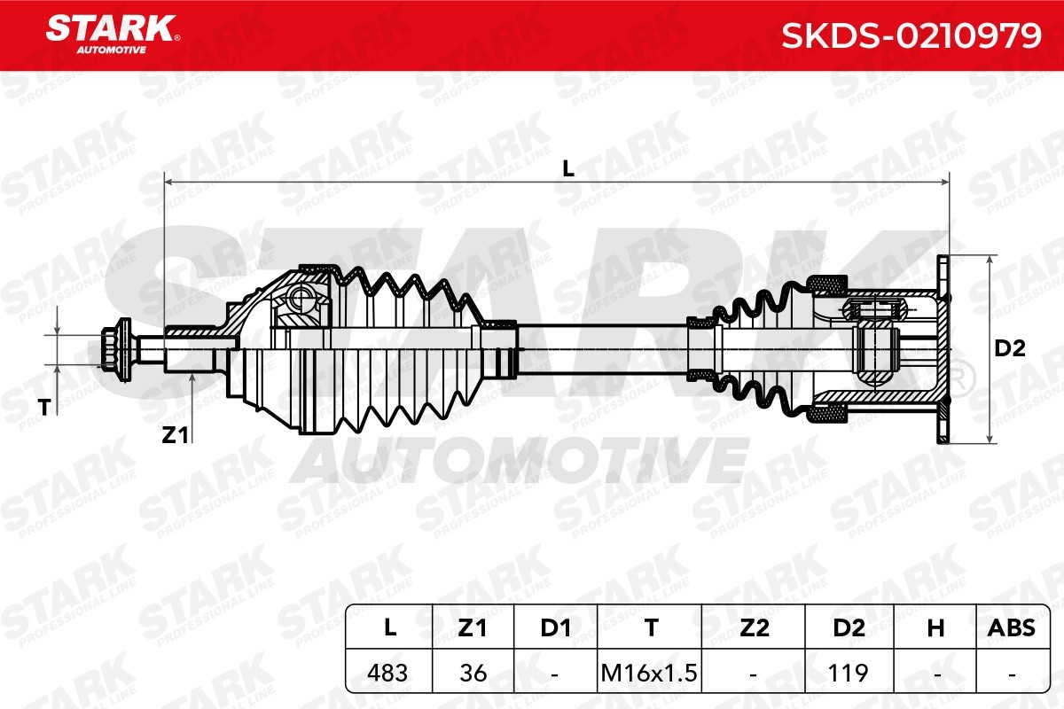 Drive shaft SKDS-0210979 from STARK
