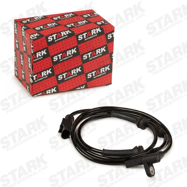 STARK SKWSS-0351404 ABS sensor Front Axle Left, with cable, Hall Sensor, 2-pin connector, 1240mm, 28mm, black, oval