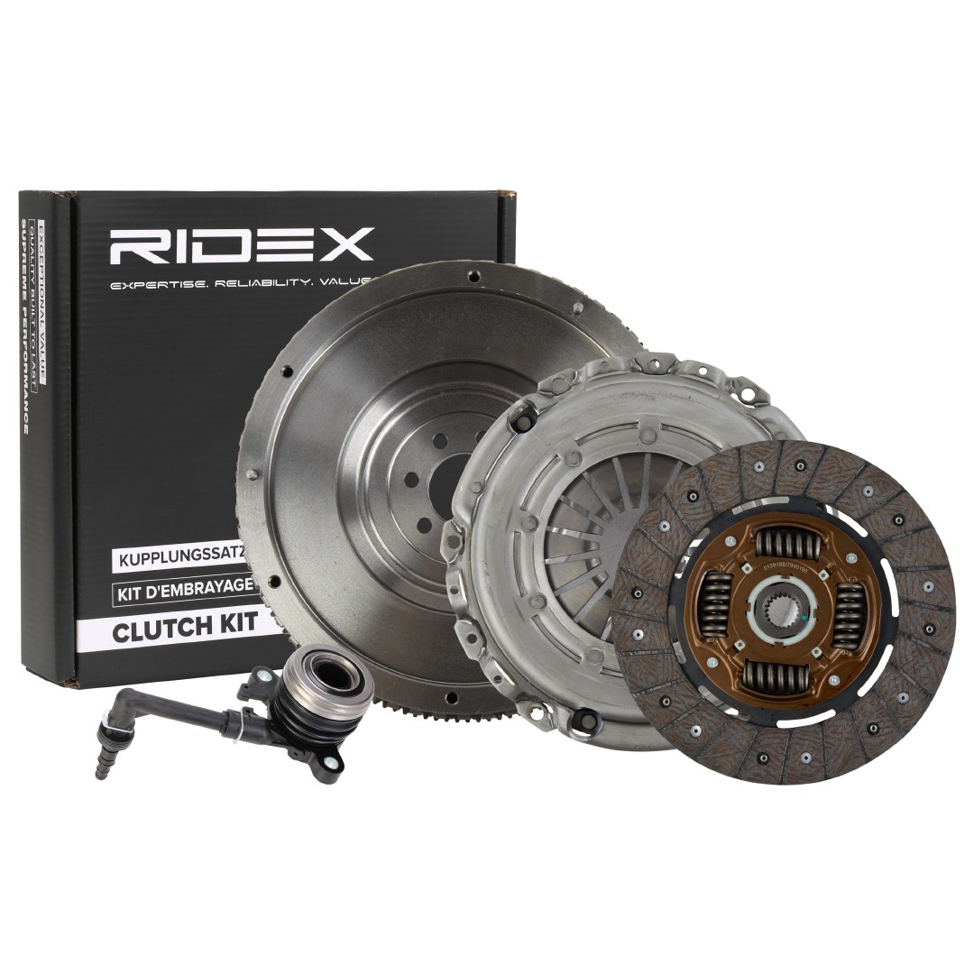 RIDEX 479C3279 Clutch kit with clutch pressure plate, with flywheel, with clutch disc, 240mm, 239mm