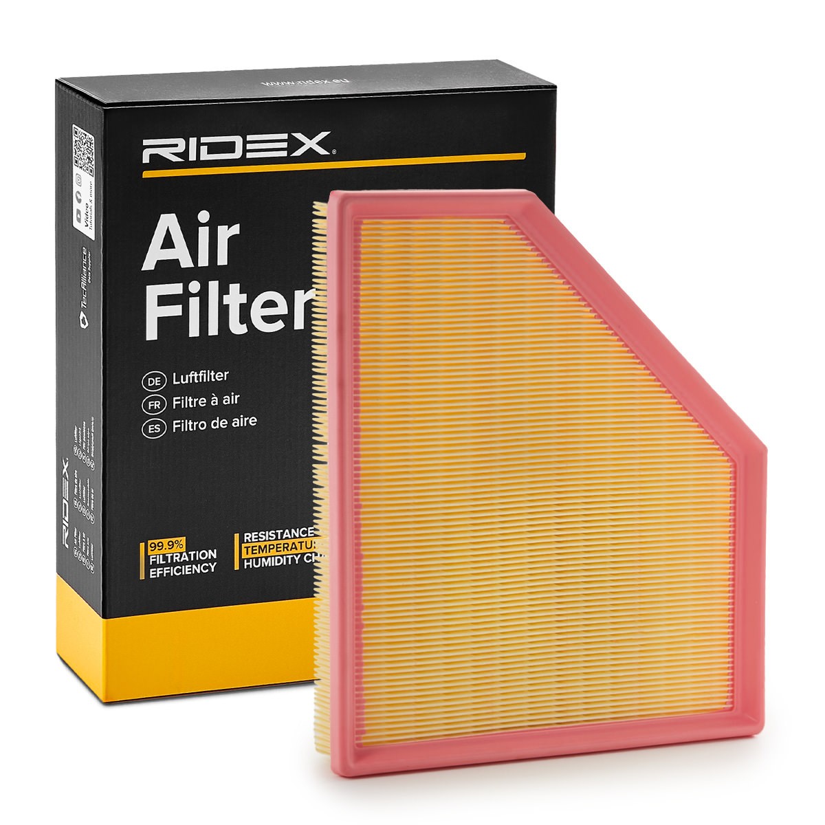 RIDEX 8A1636 Air filter 42mm, 233mm, 274mm, Filter Insert