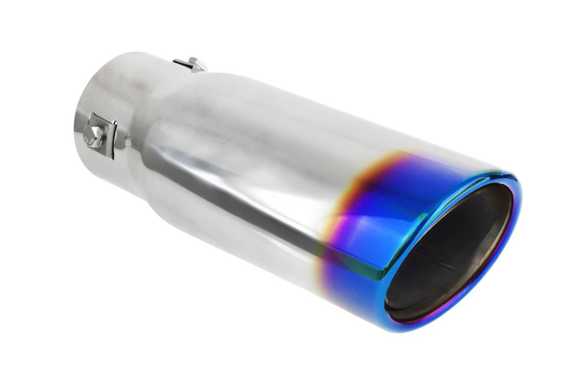 AMiO MT 021BLC 86 mm, blue, straight, oval, Stainless Steel, 204, 186mm, 65mm Exhaust tailpipe 02353 buy