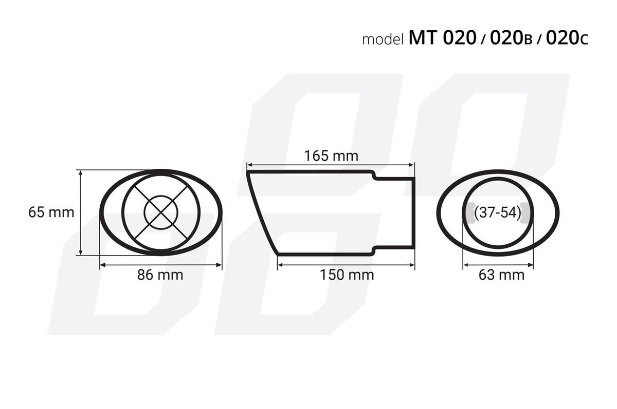 AMiO Exhaust muffler tip 02350