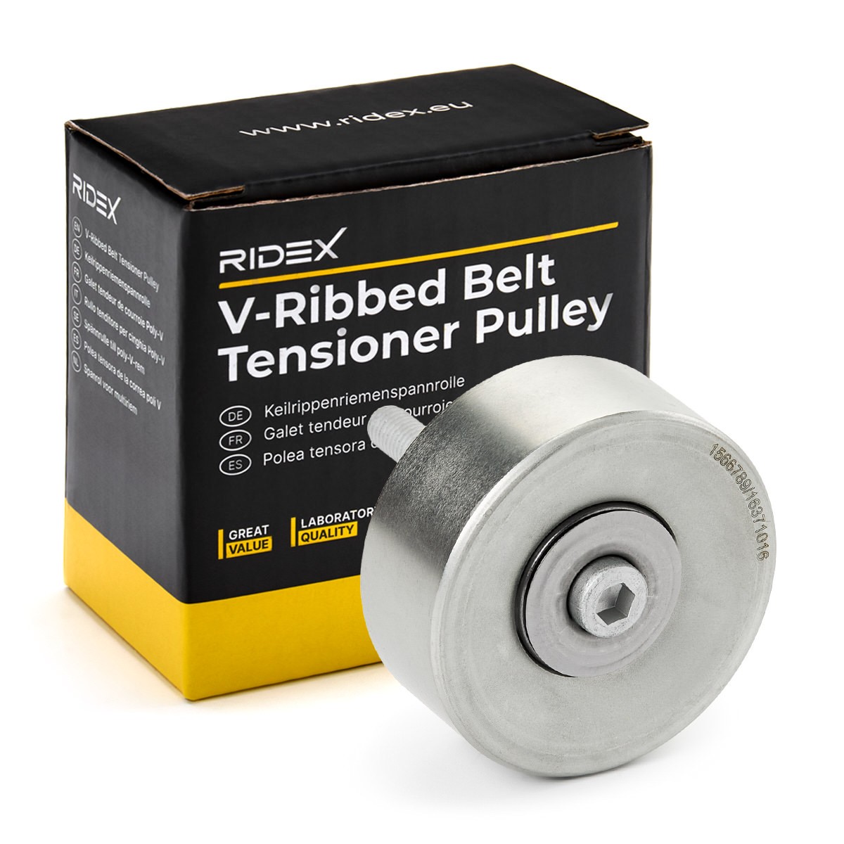 RIDEX 310T0465 Tensioner pulley, v-ribbed belt AUDI A6 Allroad
