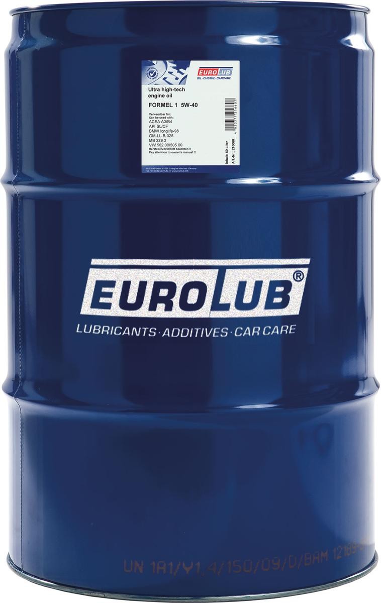 Car oil EUROLUB 5W-40, 60l longlife 216060