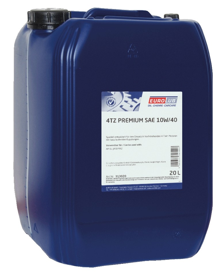 Auto oil EUROLUB 10W-40, 20l, Part Synthetic Oil longlife 313020