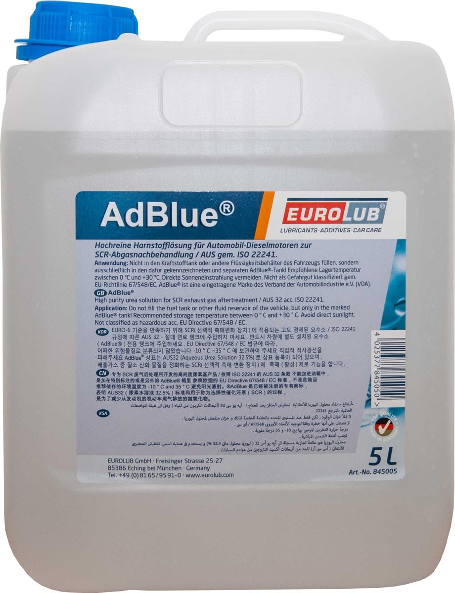 EUROLUB AdBlue® 845005 Diesel exhaust fluids / adblue Capacity: 5l, Canister
