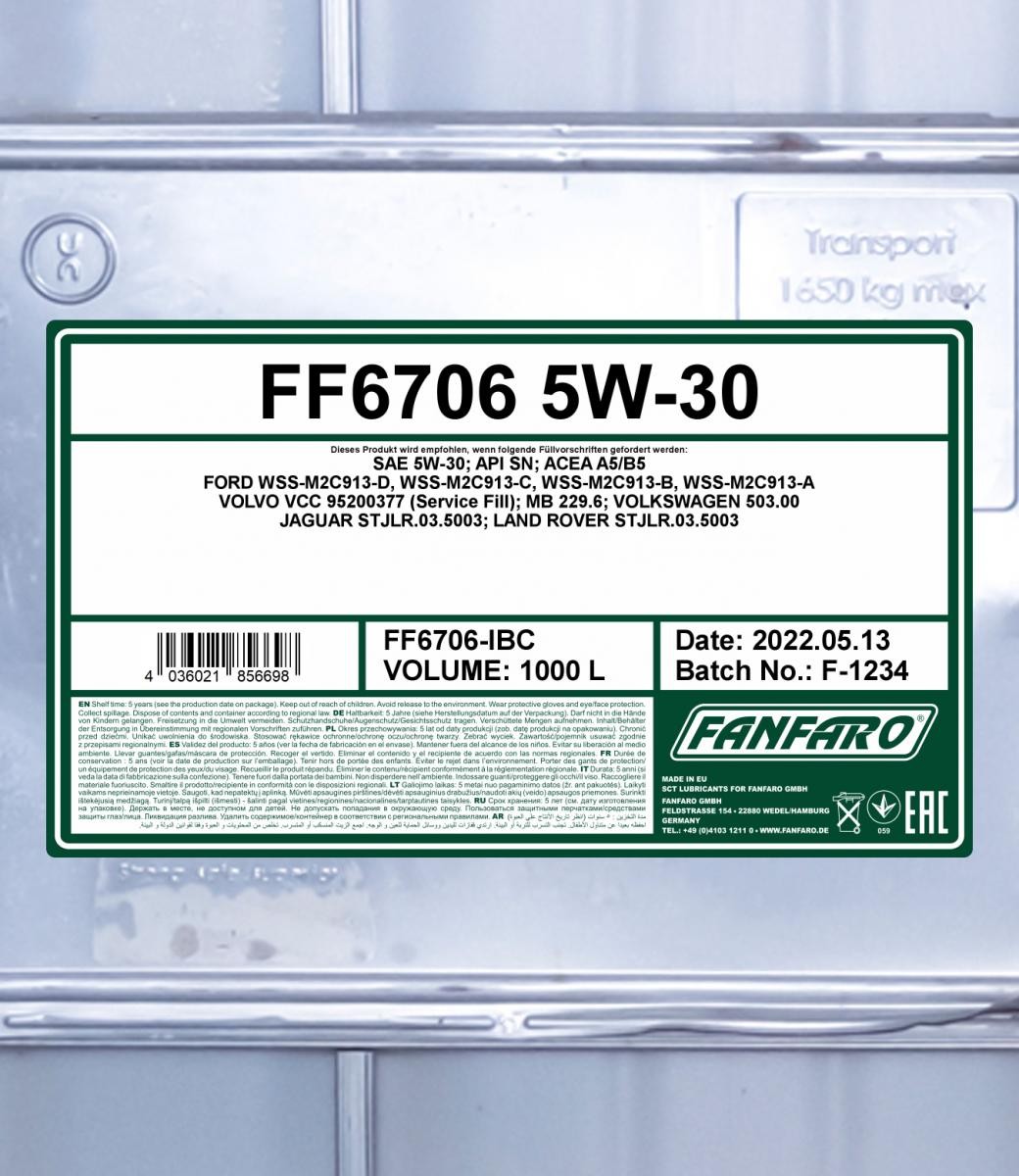 FANFARO Engine oil FF6706-IBC