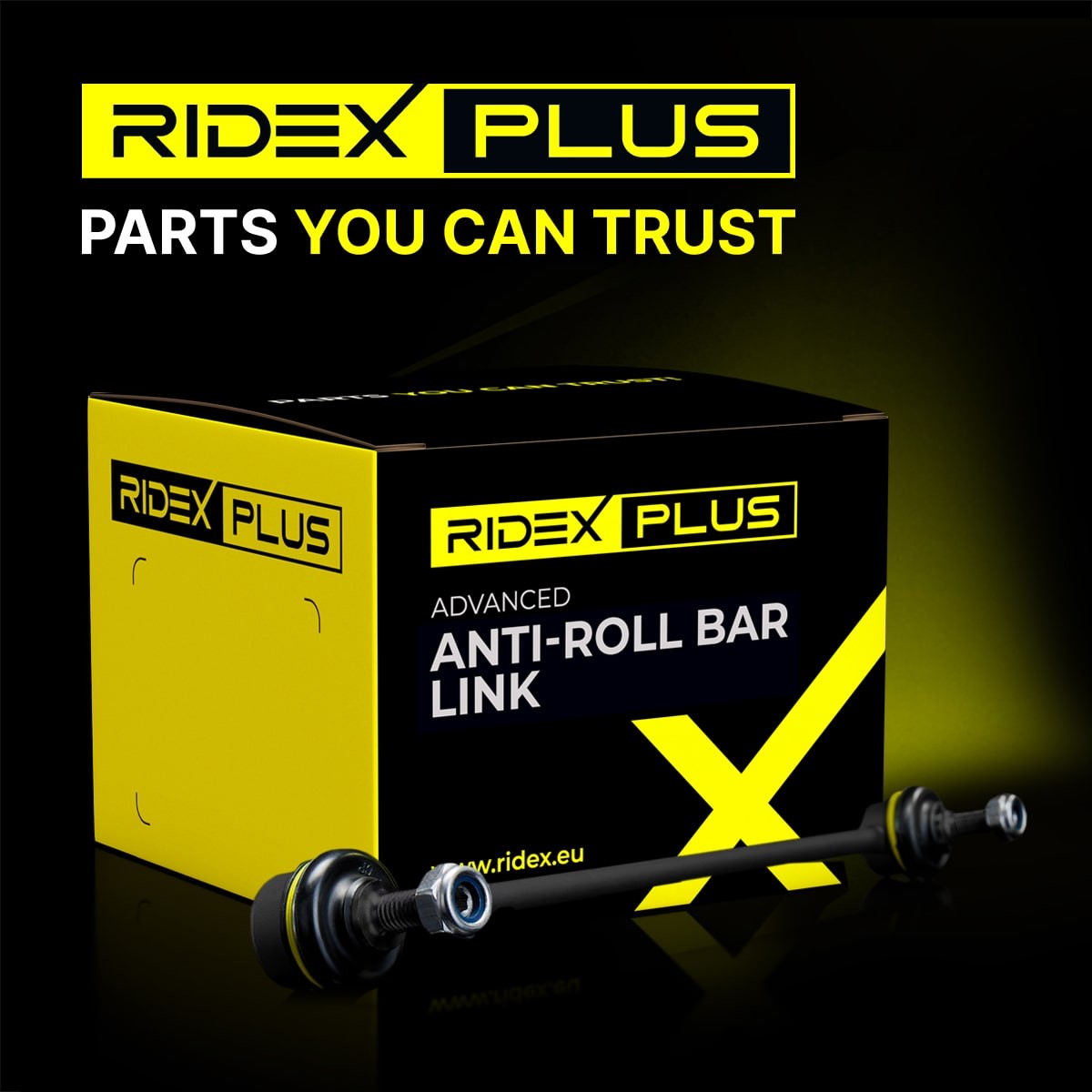 RIDEX PLUS 3229S0015P Link rod Front Axle Right, Front Axle Left, 270mm, M10x1,5, with spanner attachment