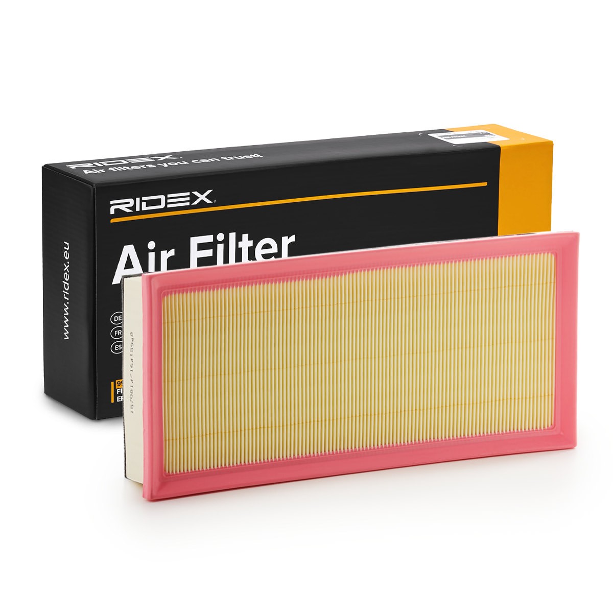 RIDEX 8A1638 Air filter 67mm, 155,5mm, 326mm, Filter Insert, Air Recirculation Filter, with pre-filter