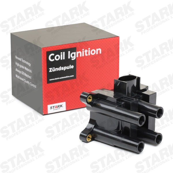 STARK SKCO-0070416 Ignition coil 3-pin connector, 14V, with bolts/screws, Connector Type M4, Block Ignition Coil, Connector Type, saw teeth