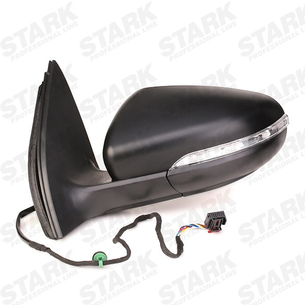 STARK SKOM-1041192 Door mirror Left, black, Complete Mirror, Aspherical, for electric mirror adjustment, Heatable