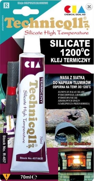 TECHNICQLL Heat-resistant, Contains silicate, HT SILICATE Temperature range to: 1200°C °C Seal Paste, exhaust system R-457 buy