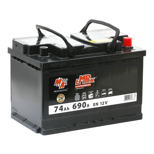 56-045 Accumulator battery 56-045 EMPEX 12V 74Ah 690A B13 Lead-acid battery