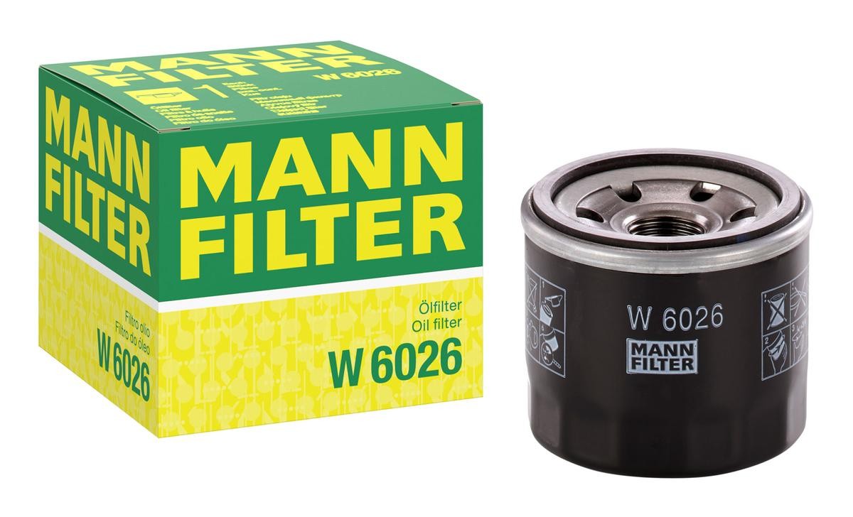 MANN-FILTER Oil filter W 6026 for SUZUKI CELERIO, IGNIS, SWIFT