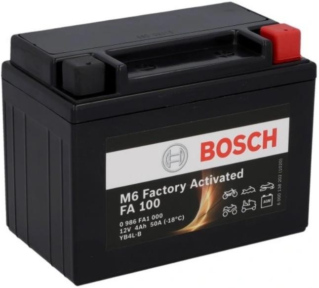 MALAGUTI F Batterie 12V 4Ah 55, 50A B0 AGM-Batterie BOSCH AGM 0986FA1000