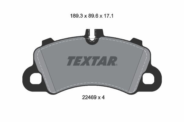 TEXTAR 2246903 Brake pad set prepared for wear indicator