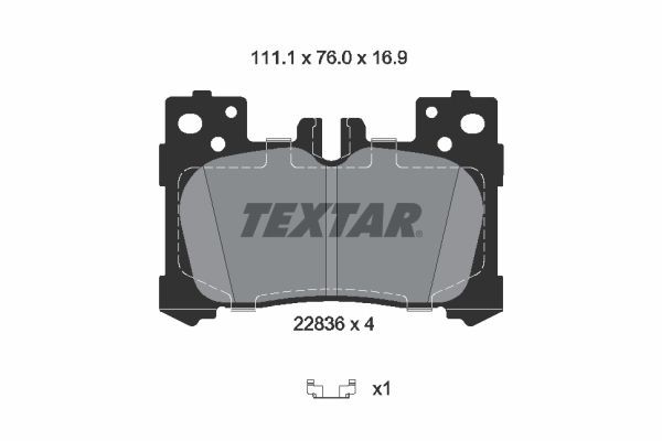 TEXTAR 2283601 Brake pads LEXUS LC 2016 in original quality