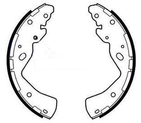98101 0869 0 4 TEXTAR 270 x 57 mm, without handbrake lever, with accessories Thickness: 6,8mm, Width: 57mm Brake Shoes 91086900 buy