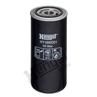 HENGST FILTER HY18WD01 Oil filter 1-12 UNF, Spin-on Filter