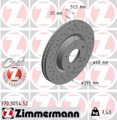 ZIMMERMANN 370.3054.52 Brake disc BKC5-33251
